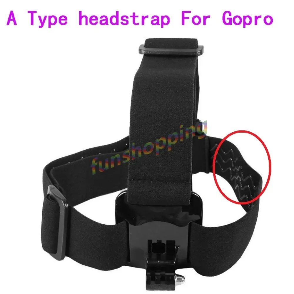 조정 가능한 헤드 스트랩 마운트 벨트, 미끄럼 방지 접착제 마운트, 고프로 히어로 6 5 4 3 + sj4000/5000 샤오미 카메라 액세서리