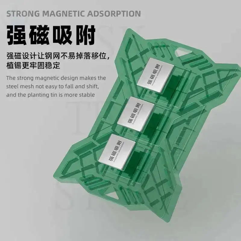 

WYLIE WL-716L Magnetic Planting Tin Pad Universal BGA Reballing Stencil Absorption Silicone Mat Mobile Phone CPU IC Repair Pad