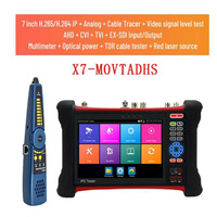 WANGLU X7-MOVTADHS 7 inch CCTV Tester 8K H265 IP/8MP TVI CVI AHD/Analog camera tester with HDMI in/out, VGA input