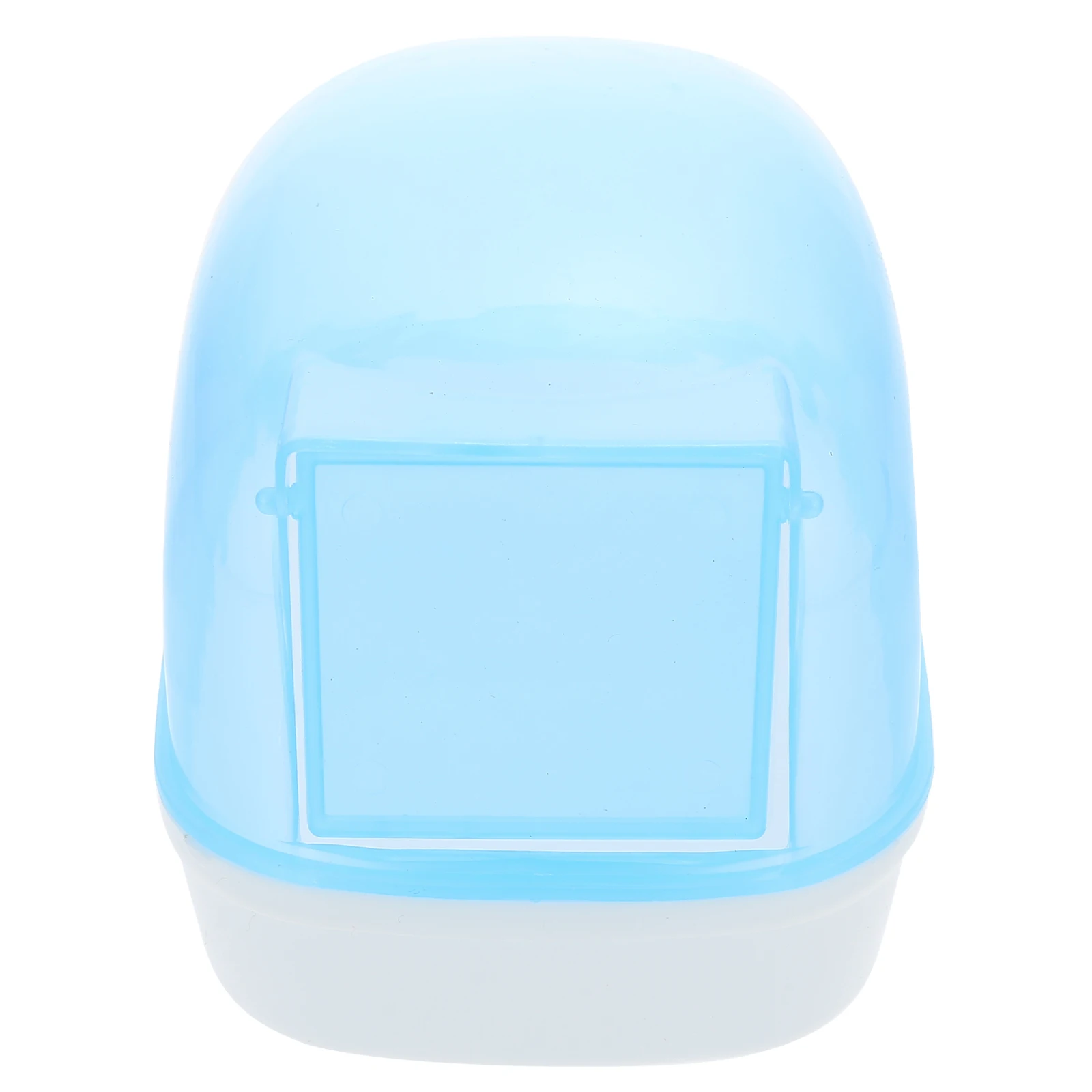

2pcs Hamster Bathroom Plastic Tub Container Blue Visible Bathing Household Accessory Dust-proof Compact Pet House Bathtub