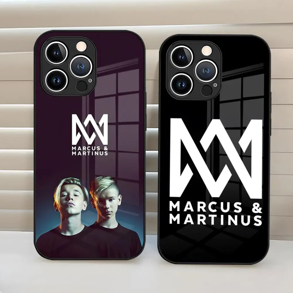 M-Marcus And Martinus Music Phone Case Tempered Glass Cover For IPhone 15 Pro Max 14 Pro 16 12 11 13 Mini X XR XS 8 7 Plus SE