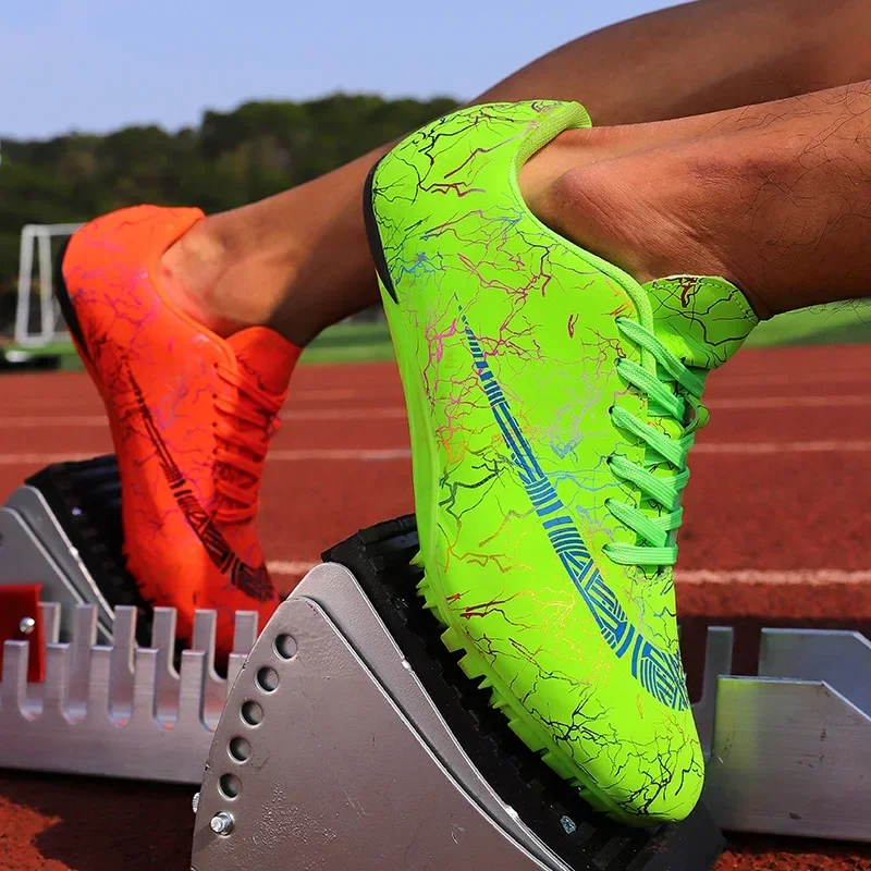 Mannen Atletiekschoenen Vrouwen Spikes Sneakers Atleet Hardlooptraining Lichtgewicht Race Match Spike Sportschoenen Maat 35-45