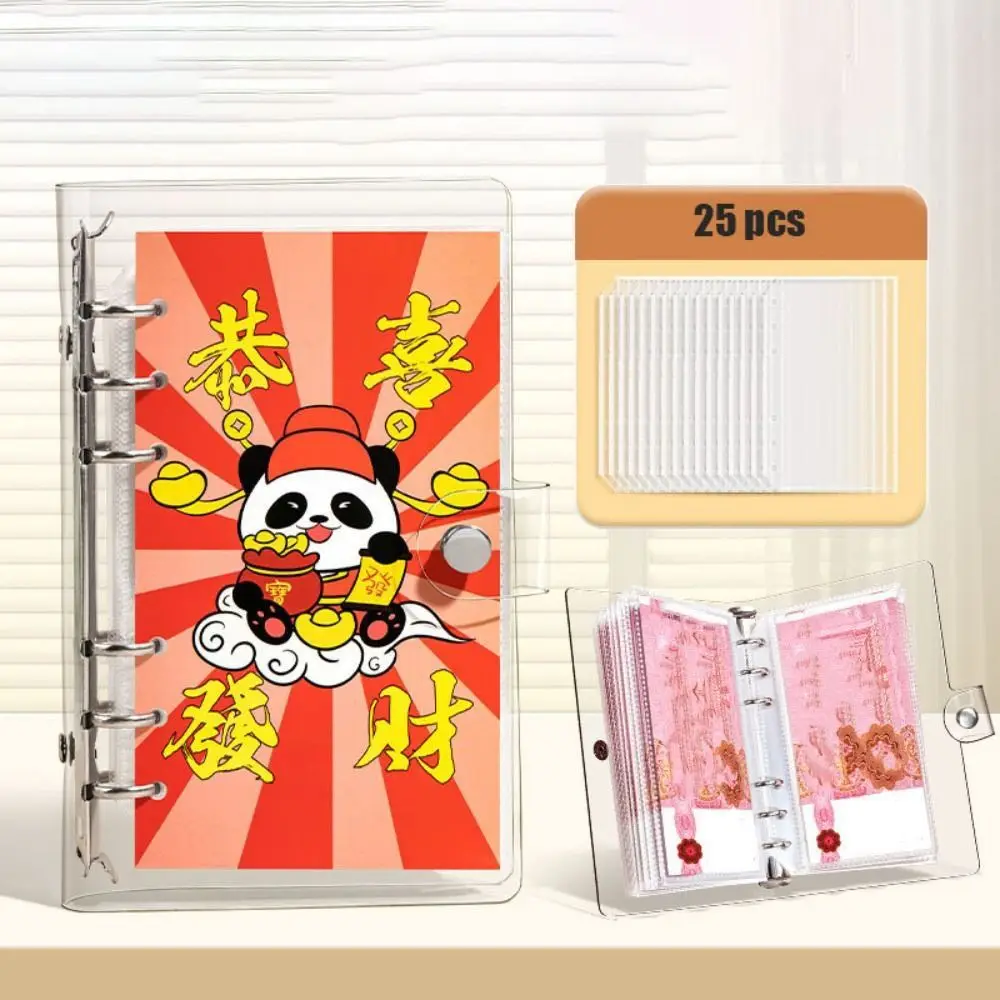 Special Gift A6 Saving Money Binder Cartoon PVC Budget Binder Refillable Waterproof Planner Organizer New Year's Gift