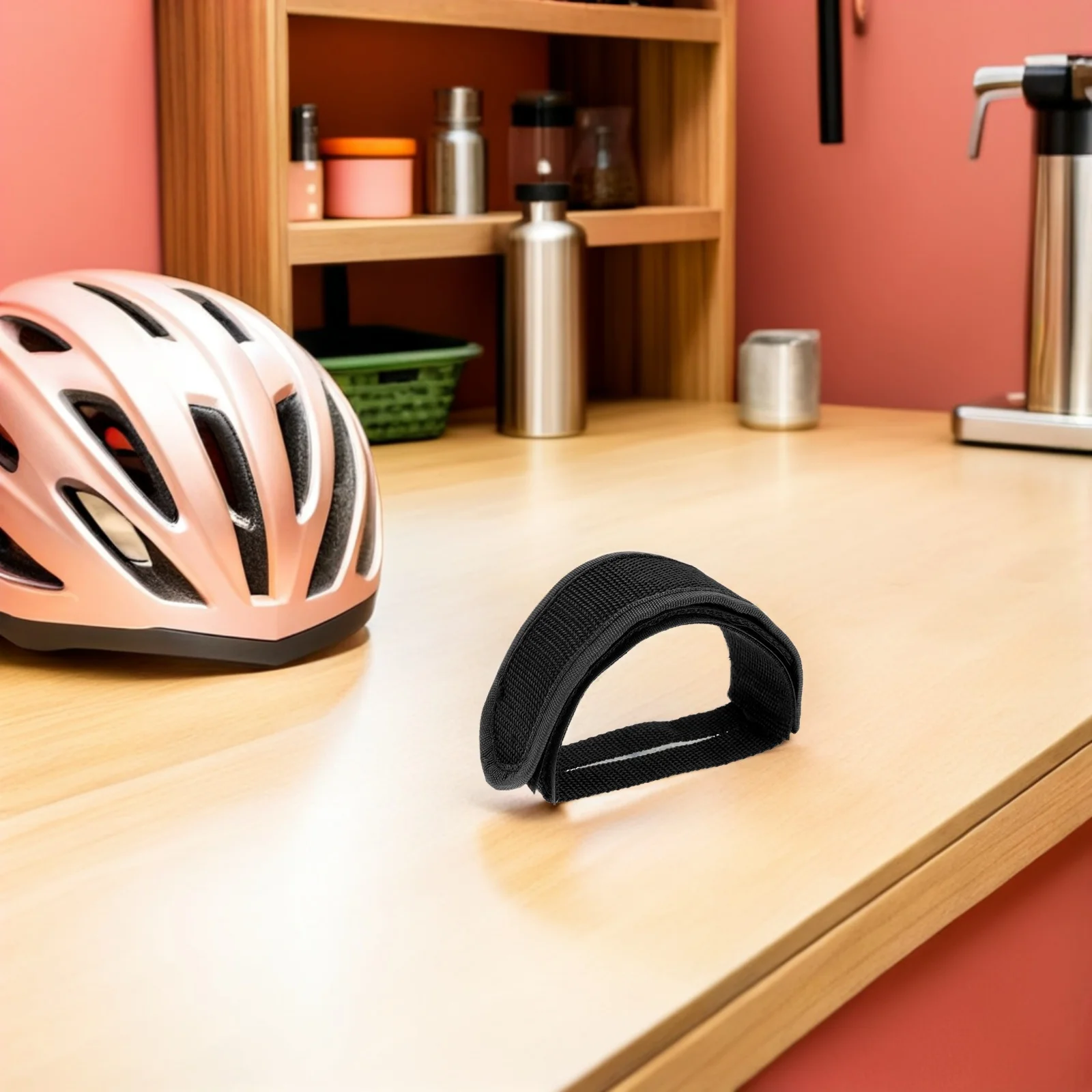 

Black Adhesive Bike Pedal Straps Adjustable Nylon Anti-Slip Cycling Toe Clip Pedals Fixed Gear Mountain Bike Pedal Straps