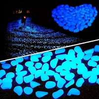 100/500 Pcs/bag, Luminous Stone, Landscape Flower Pot And Fish Tank Beautification Decorative Stone (0.31 * 0.39 Inches) 5