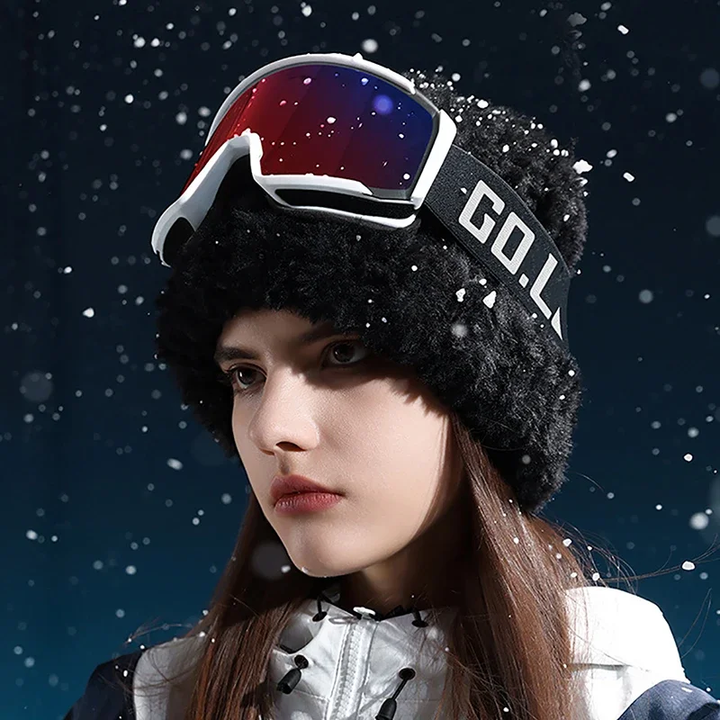 Winter Female Ski Cap Windproof Warm Cold Weather Knit Hat Women Outdoor Thermal Sports Cycling Beanie for Cold Weather