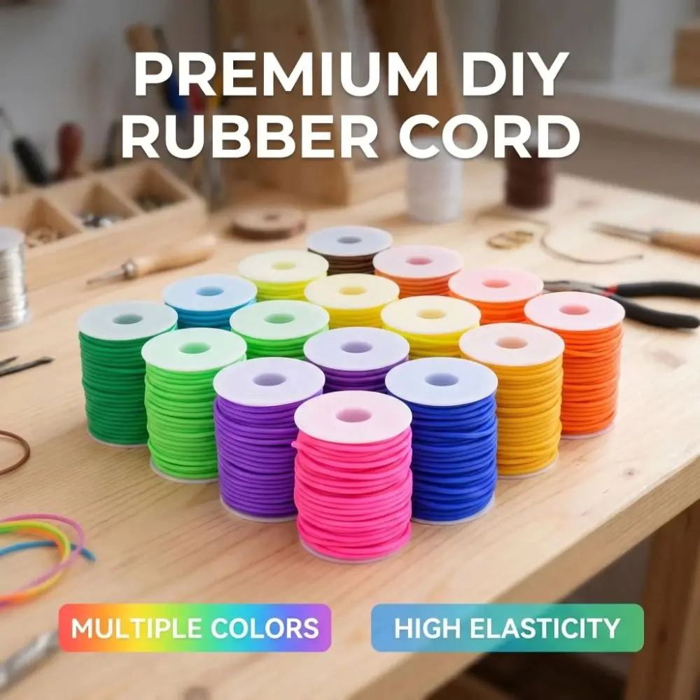 Round Shape Hollow Rubber Tubing Transparent Hose Resistance Material Stretch Stitch Cord 2mm Diameter Colorful Design