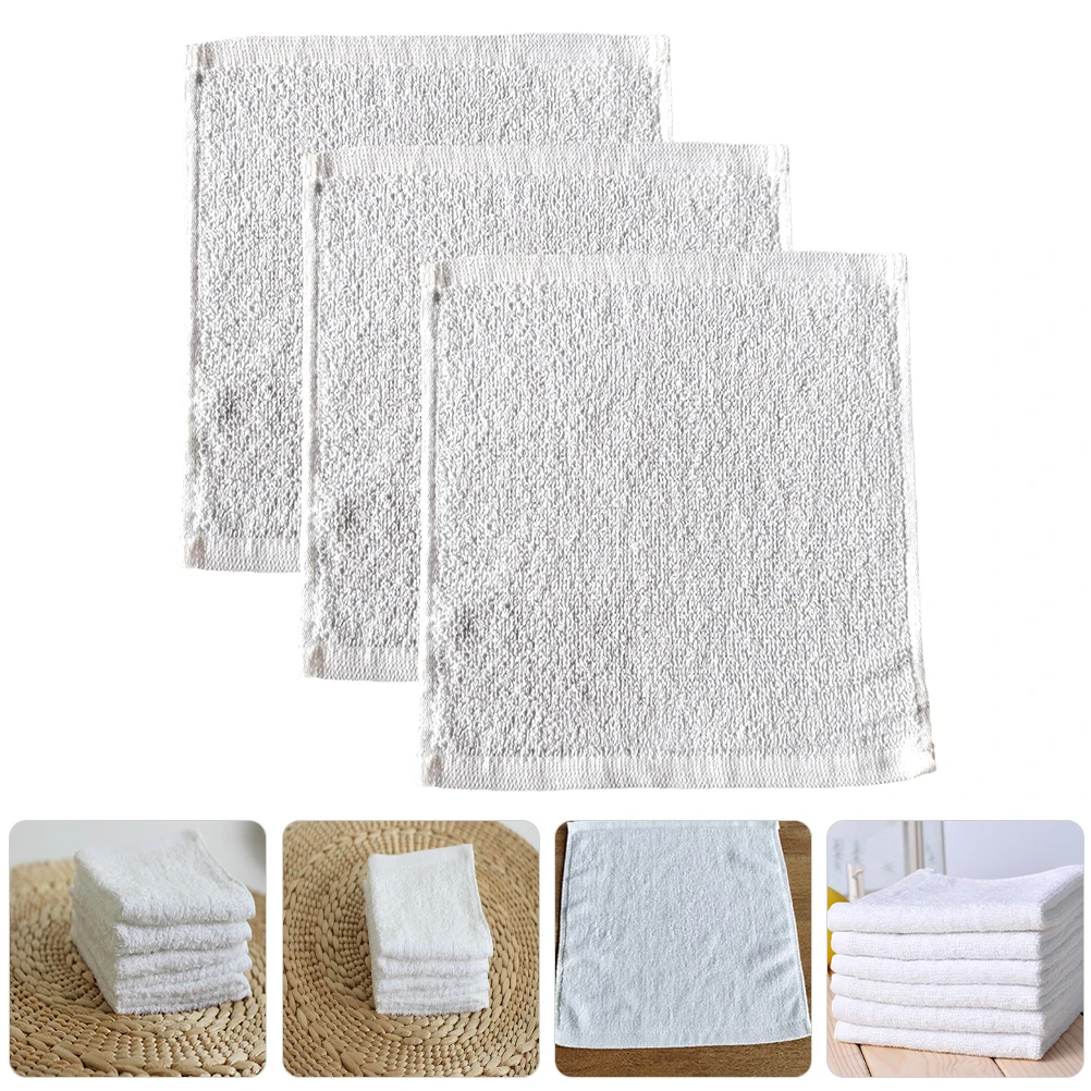 

3pcs Cotton 30x30 White Cotton Handkerchief Square Handkerchief Soft Disposable Towels for Bathroom Hotel Party