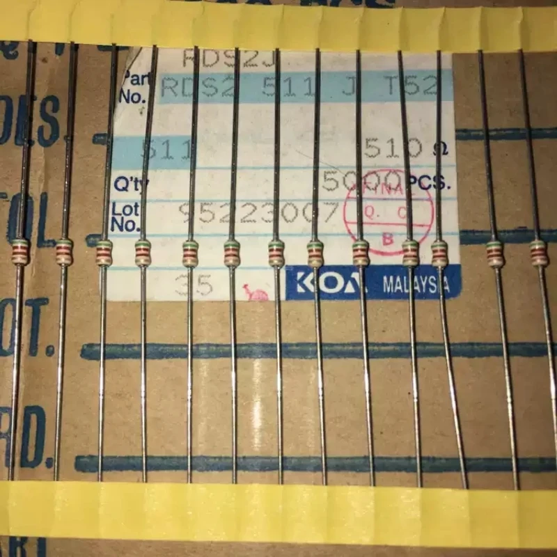 Japan KOA 510R 5% 0.125W thick copper foot small volume carbon film audio resistor 2 * 4MM