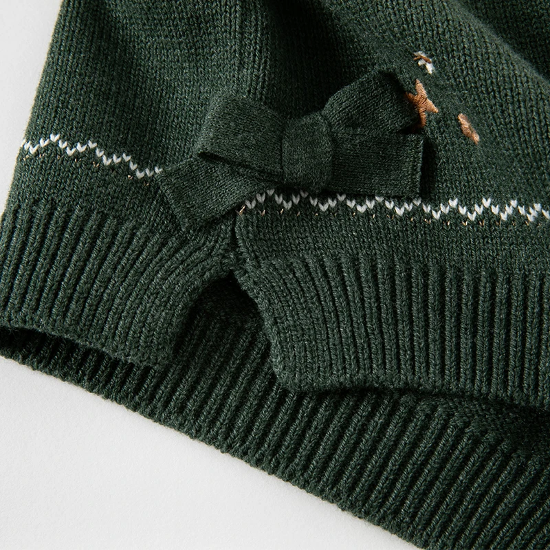 Dave Bella Kids Girls Cardigan Sweaters Lovely Knitted Sweater Green Cotton Sweatshirt Autumn Coat 2 to7 Year DB3222812