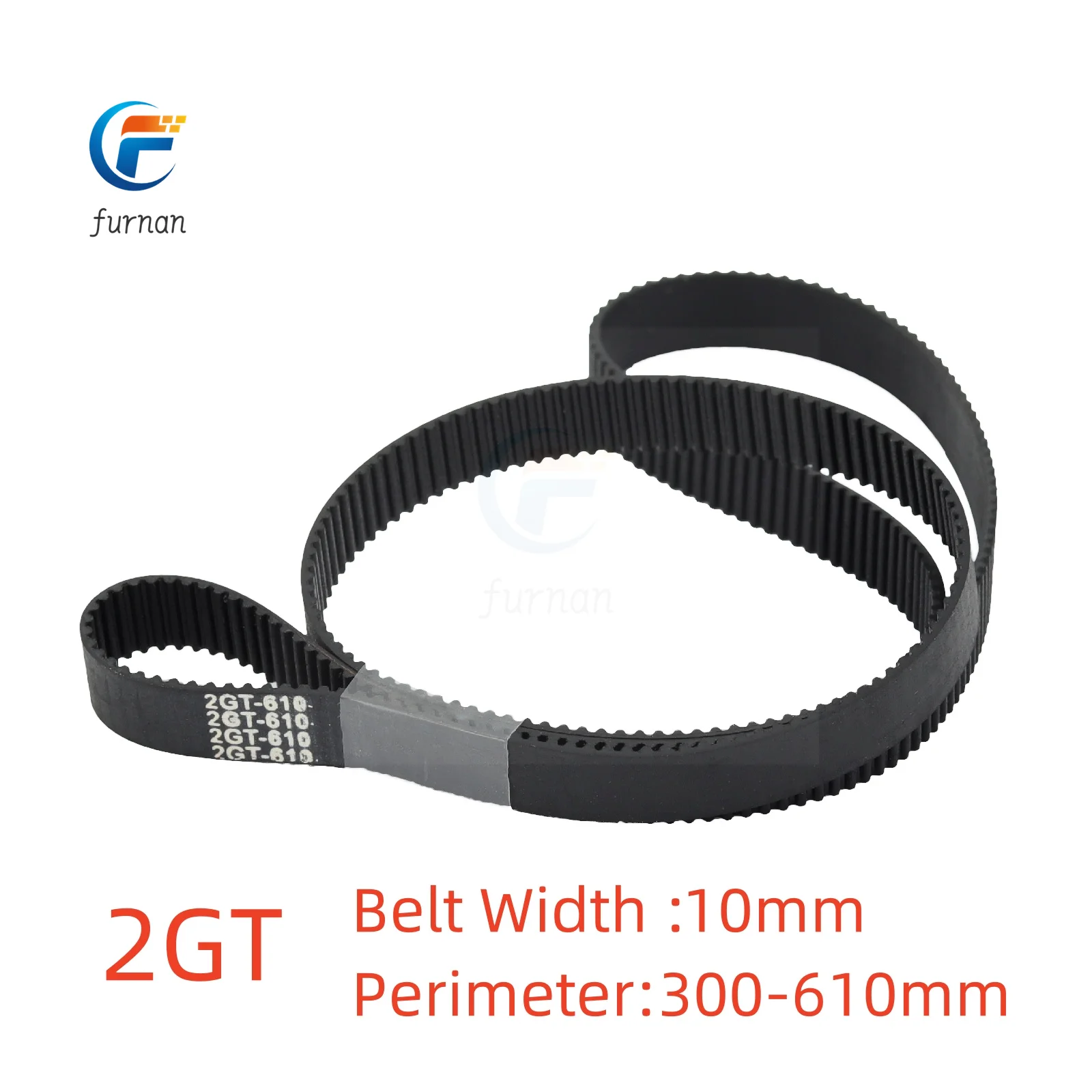 3D Printer Belt GT2 Width 10mm Closed Loop Rubber 2GT Timing Length 300 320 350 360 376 380 400 500 600 610mm Transmission belt