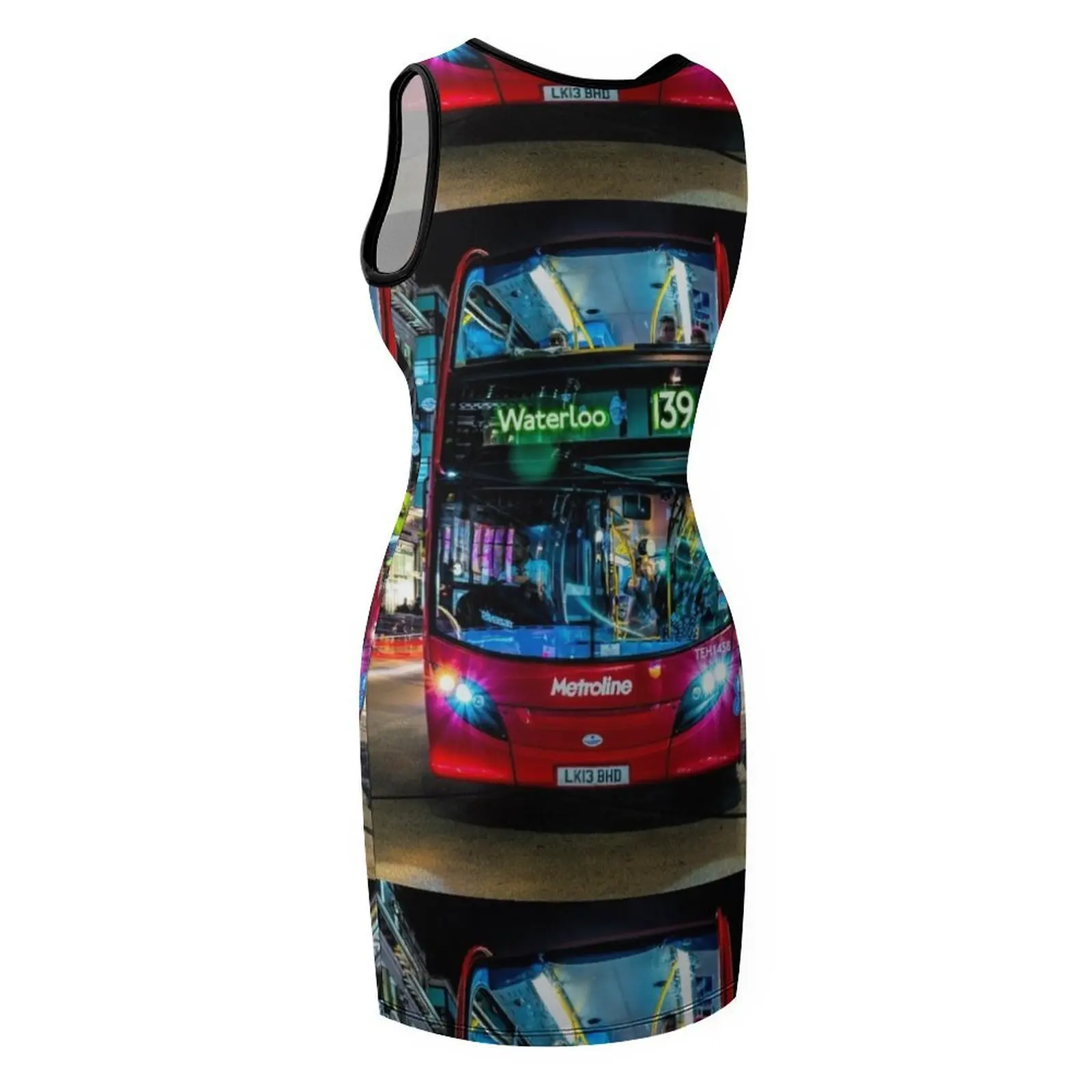 London Red Bus no 139 Sleeveless Sundress women's dresses luxury dress women summer 2025