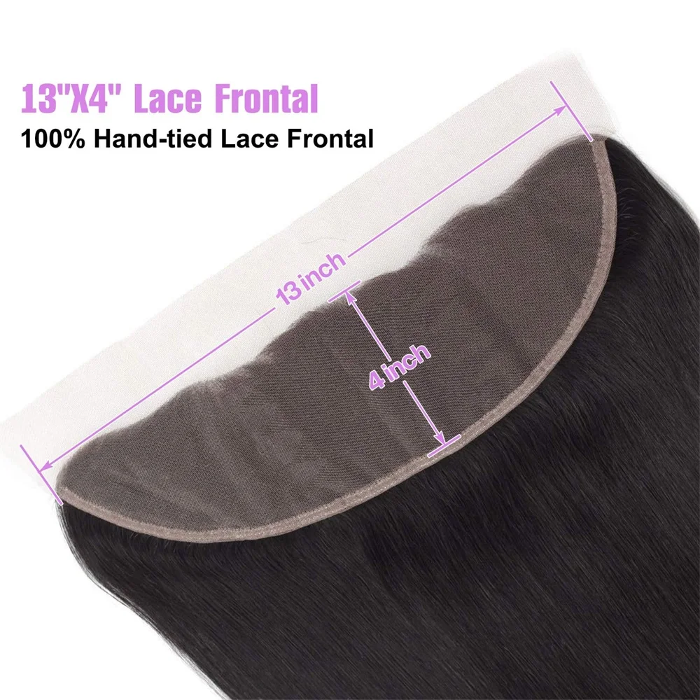 Straight 13x4 HD Lace Frontal Closure Pre Plucked 4x4 5x5 Transparent Lace Closure Brazilian Virgin Human Hair