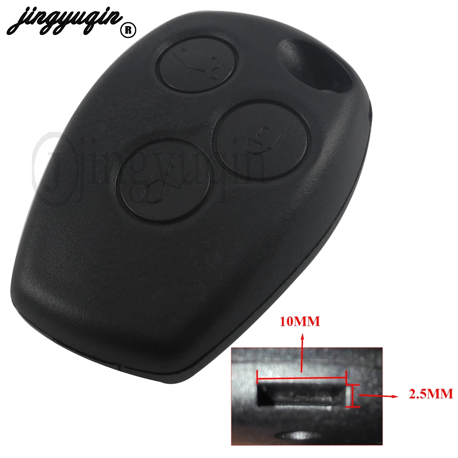 jingyuqin 20pcs/lot 3 Buttons Remote Car Key Shell For Renault Dacia Megane Master Fluence Laguna Clio Vivaro No Blade For