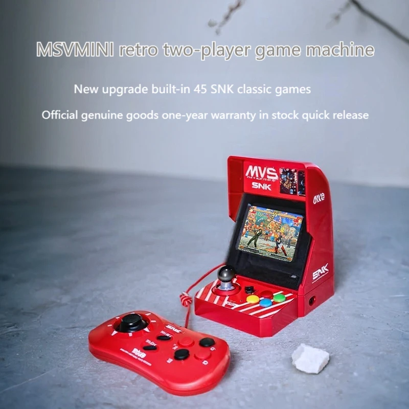 SNK حقيقية MVS وحدة تحكم ألعاب صغيرة ريترو ممر ملك المقاتلين سبيكة معدنية عصا التحكم اثنين لاعب لعبة وحدة التحكم هدية جمع