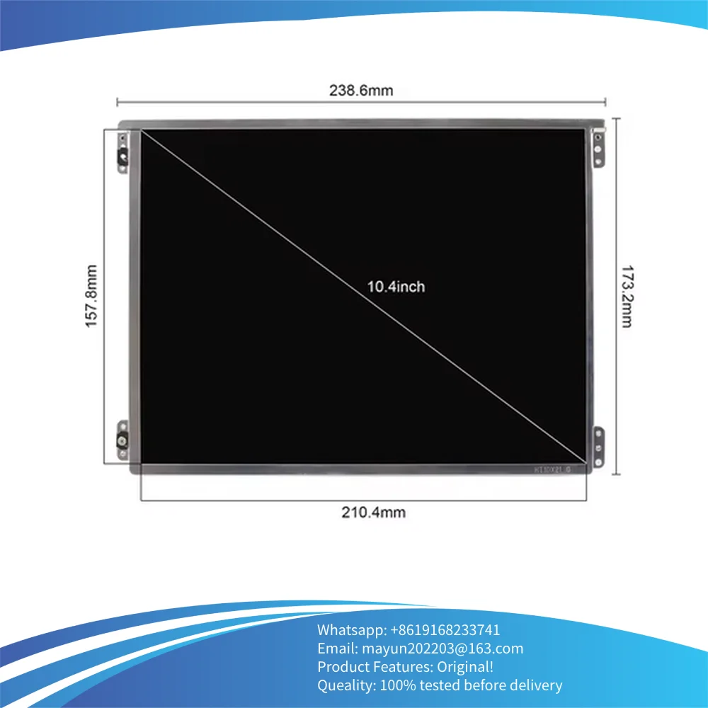 10.4 inch 1024X768 HT10X21-311 IPS LCD Display with DVI+VGA +AV LCD Controller Board