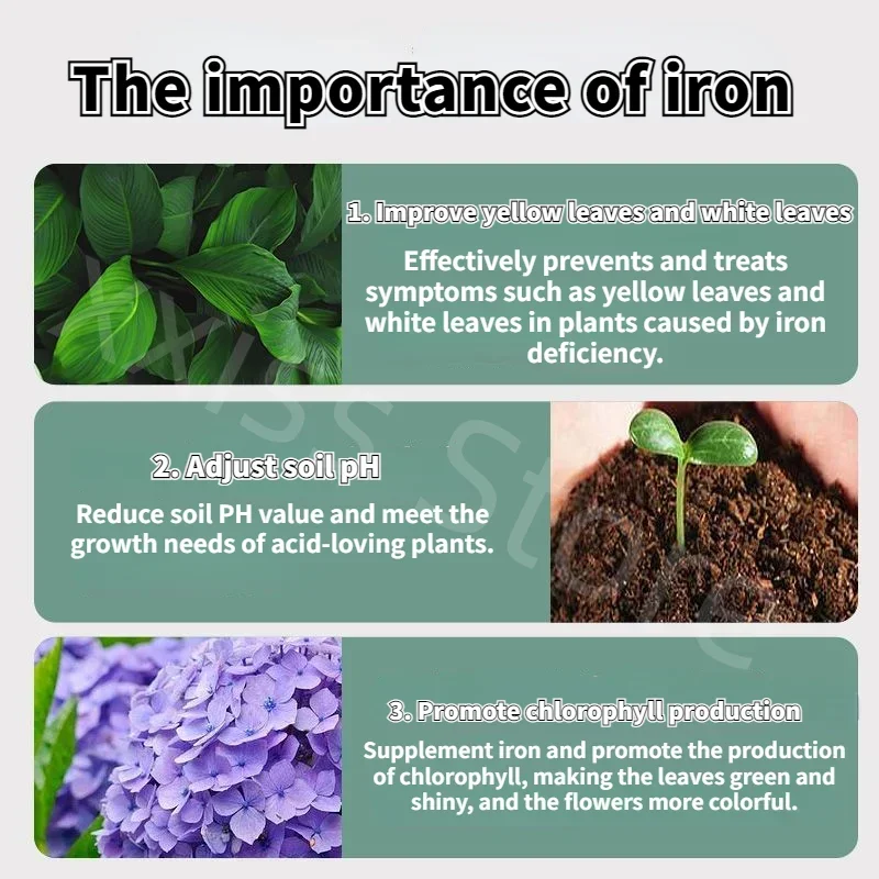 تحسين التربة سماد زهور كبريتات الحديد ، حمض الورد ، الورد ، الكاميليا ، الأخضر ، الغار ، الأوركيد ، ورقة صفراء ،! g #3