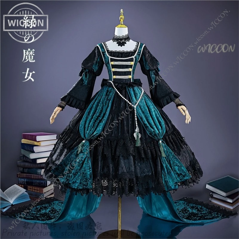 Ciel Phantomhive Anime Black Butler Sullivan Green Witch Cosplay Costume Wig Shoes Lolita Comic-Con Disguise Halloween Party