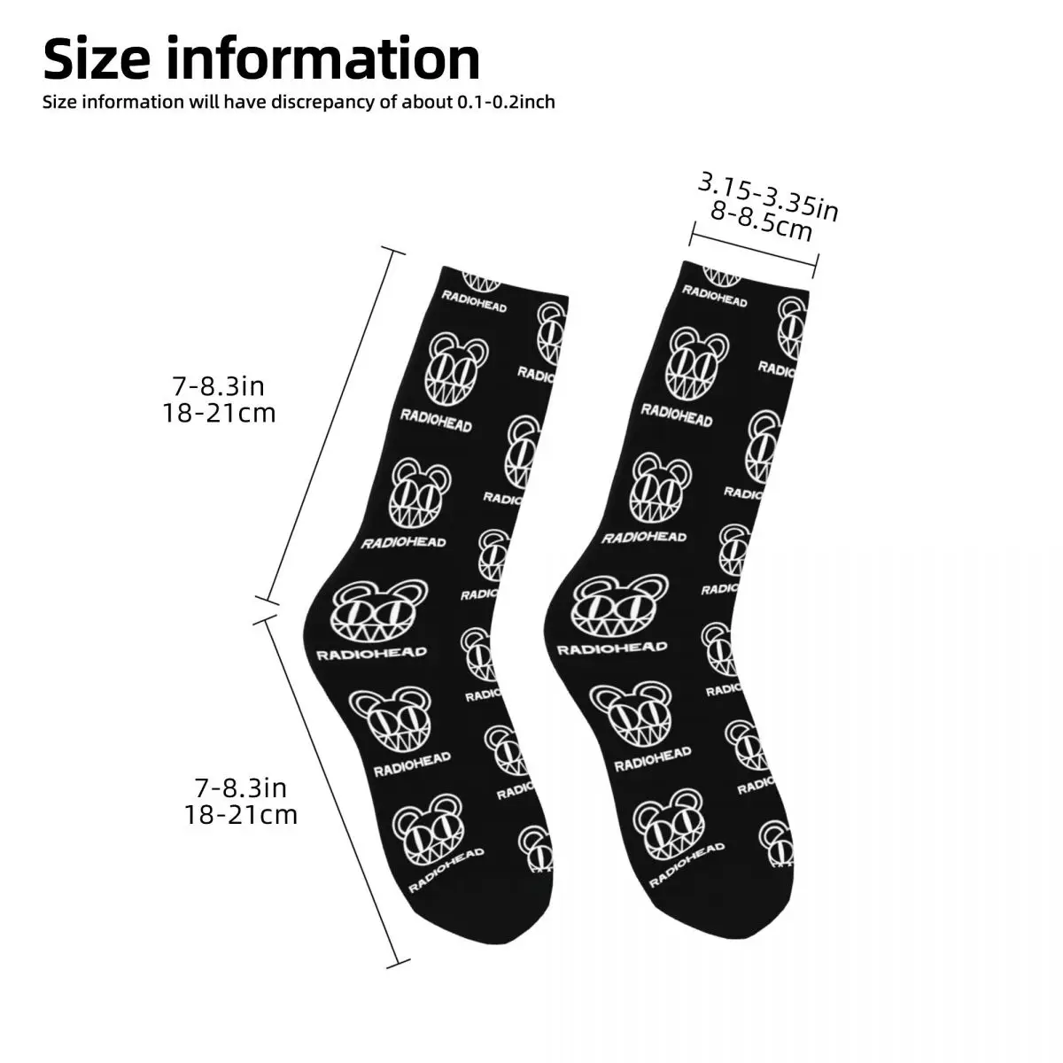 Winter Warm Hip-hop Men\'s Women\'s Radiohead Socks Non-slip Middle Tube Socks