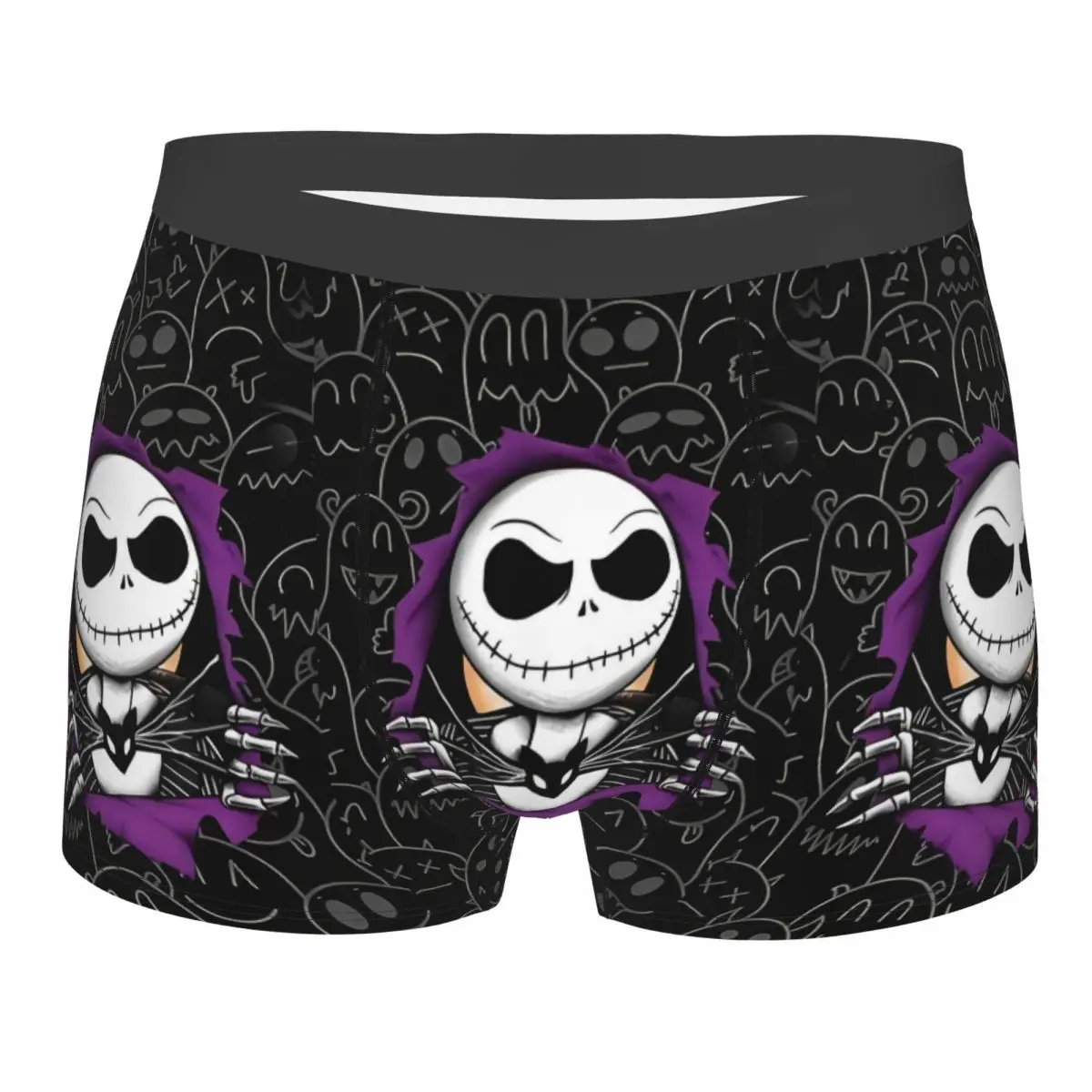 

Мужское модное нижнее белье Джека Скеллингтона на заказ, трусы-боксеры «Кошмар перед Рождеством», эластичные шорты, трусы, трусы