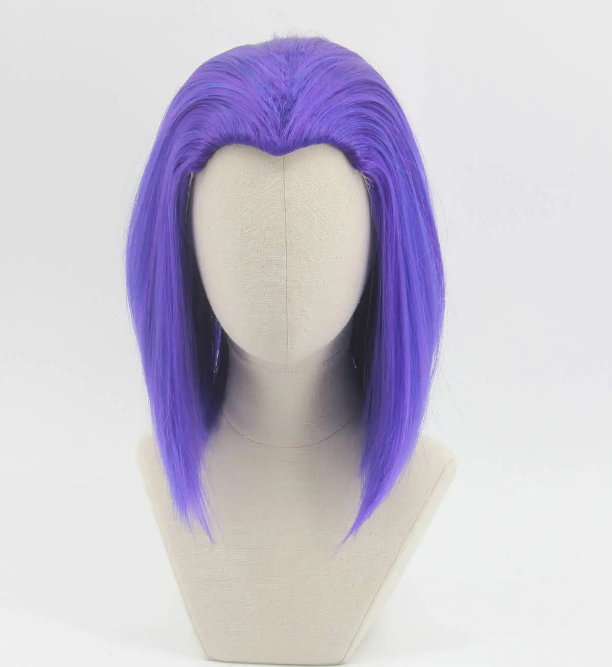 

Женский короткий прямой фиолетовый парик для косплея, костюм на Хэллоуин, синтетический парик