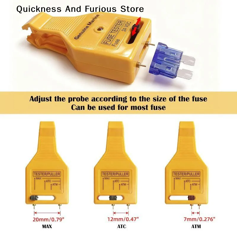 【MO】DC 24V Automotive Blade Fuses Tester And Puller Check For Circuit Breakers For Car ATR ATO/ATC ATM Reset Fuse Removal Tool