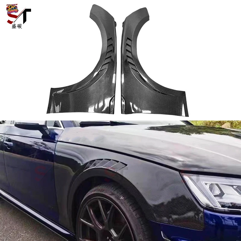 

Suitable for Audi A4 S4 carbon fiber fender modification, car mudguard side surround accessories