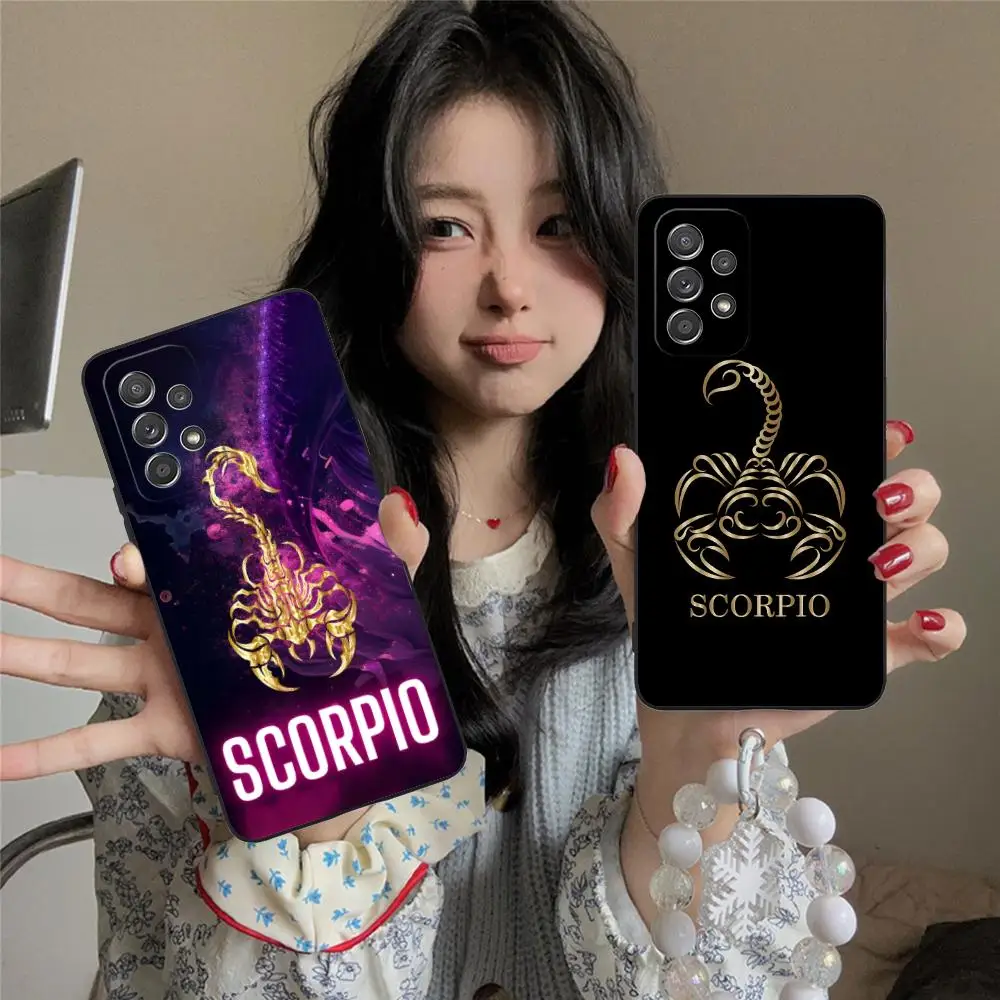 الذهبي العقرب قضية الهاتف المحمول لسامسونج غالاكسي A73 72 71 70 56 55 54 53 52 36 35 34 23 16 15 5G اللون واقية جميلة #2