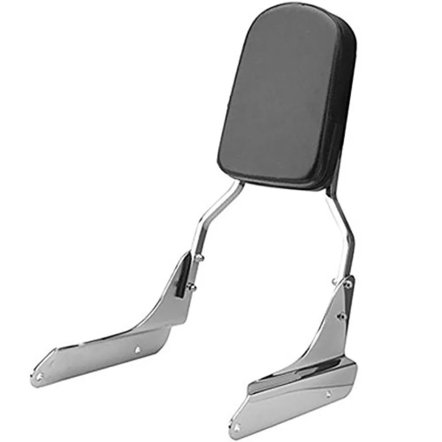 Backrest/Sissy Bar with Leather Pad Compatible with 1998-2007 Shadow VLX 600 Back Rest Seat Metric Cruisers Motorcycle