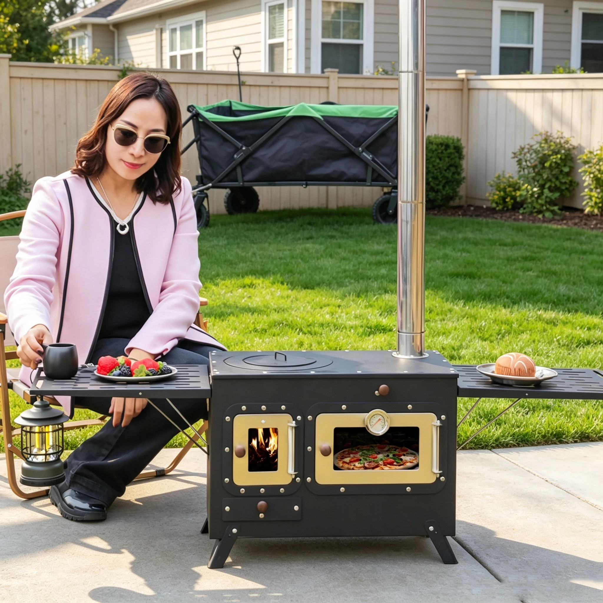 SOTECH Camping Wood Burning St - Camping Cooking Table With Windshield review and price