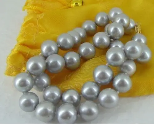 

10-11MM AUSTRALIAN freshwater SILVER GREY PEARL NECKLAC 18 INCHES