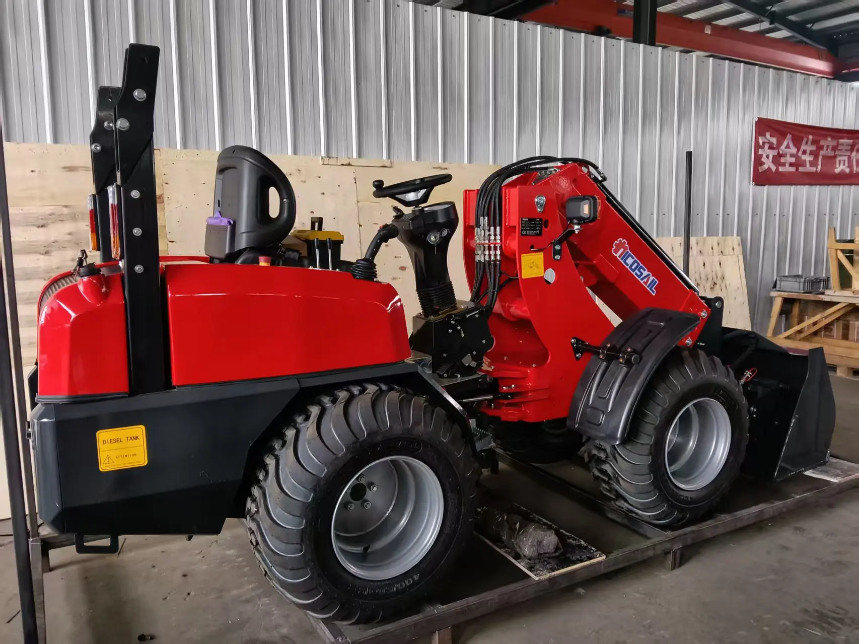 Chinese telescopic arm wheel loader, small remote control loader, 100% high-quality telescopic loader