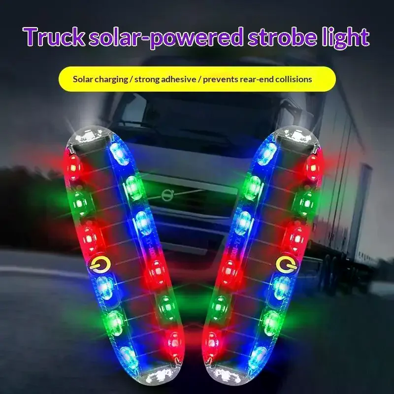 Solar Warning Light Car Rear Collision Prevention Free Breathing Light Motorcycl Electric Vehicle Bicycle LED Tail Flashing Ligh