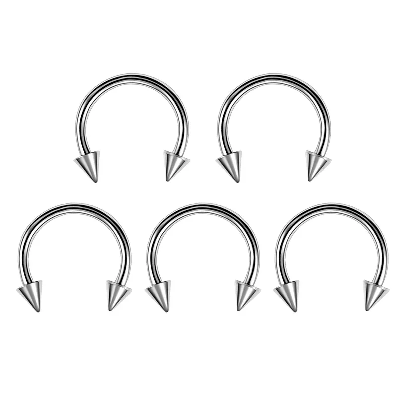 36PC Stainless Steel Horseshoe Septum Piercing Lot