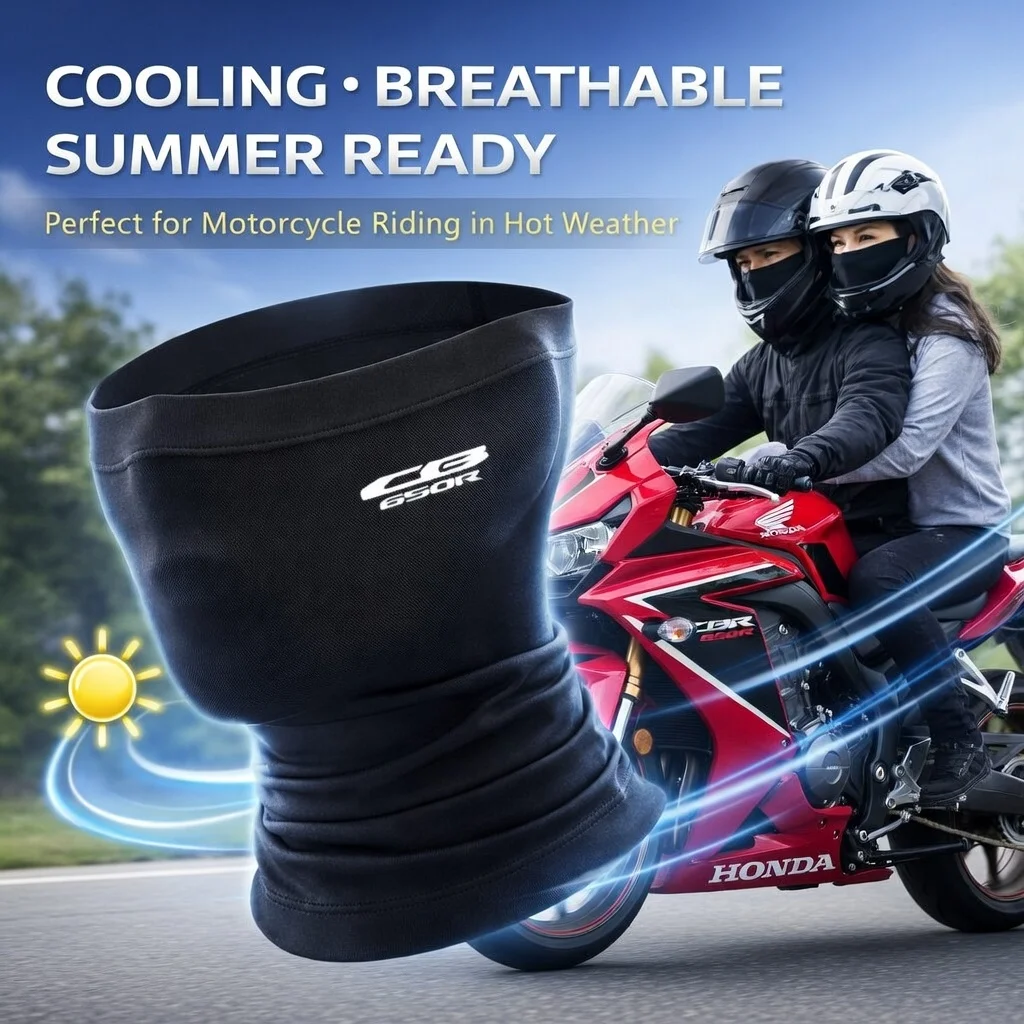 

Для мотоцикла HONDA CBR650R CBR 650R 2018 2019: летняя охлаждающая дышащая маска для лица, гетр на шею, балаклава с индивидуальным логотипом