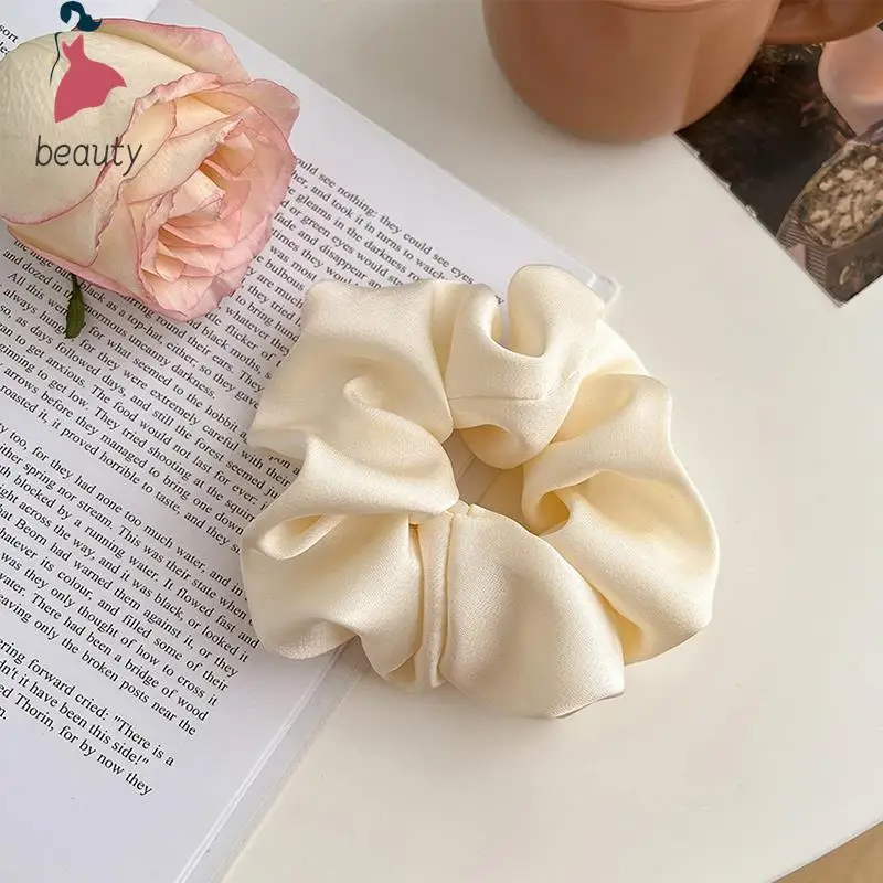 Scrunchie de seda elástico para mujer, banda para el cabello Multicolor hecha a mano, soporte para cola de caballo, diadema, accesorios para el cabello