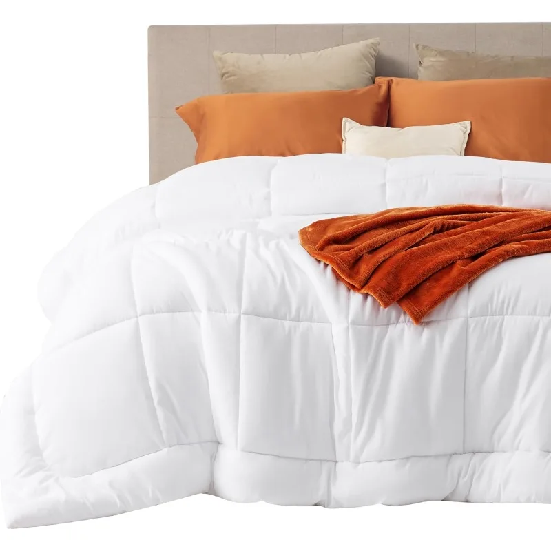 Comforter Duvet Insert - Quilted Comforters Oversize Queen Size, All Season Duvet, GentleSoft™ Down Alternative Bedding