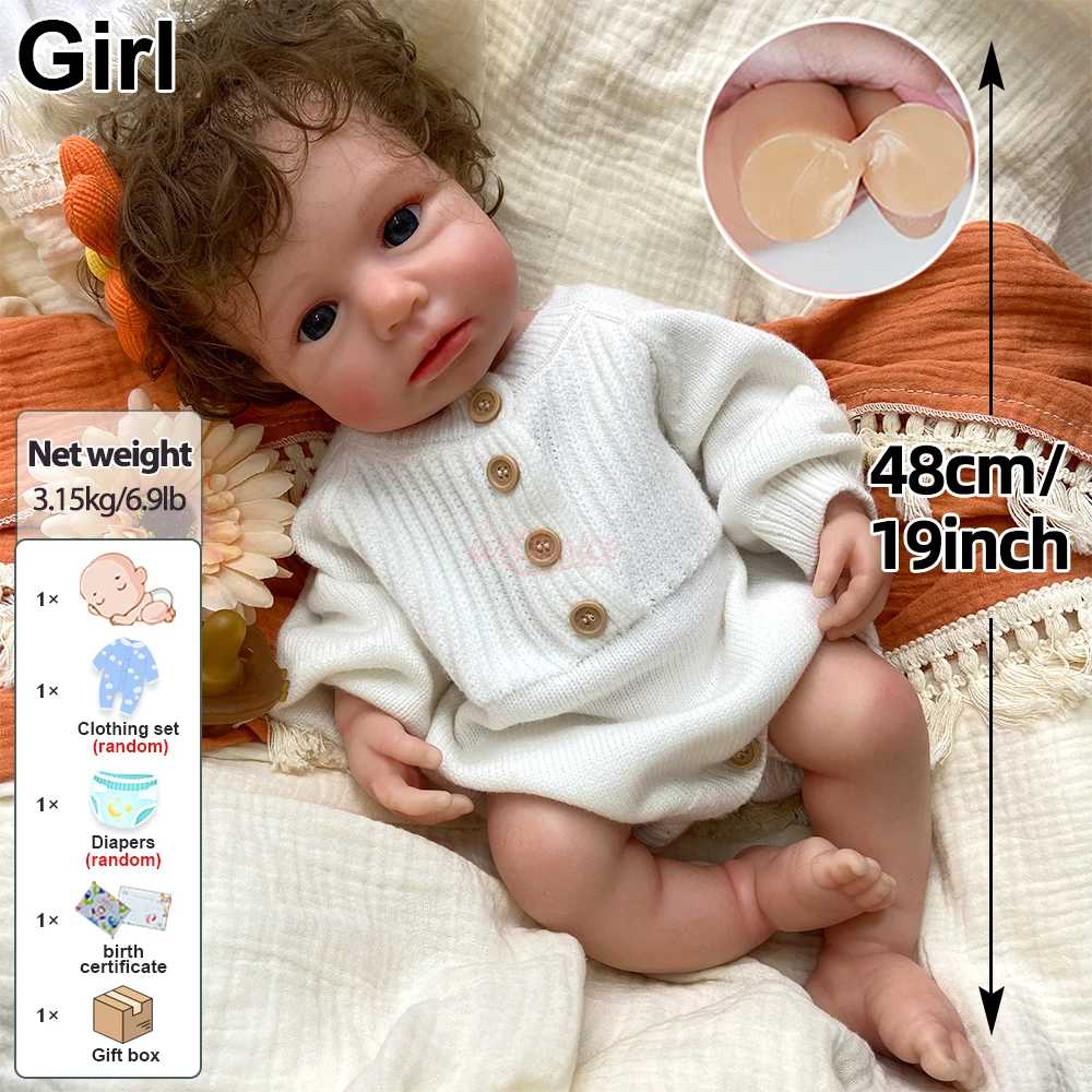 Boneca bebê reborn Loulou de 4 - Reborn Baby Doll Silicone Realistic avaliação e preço