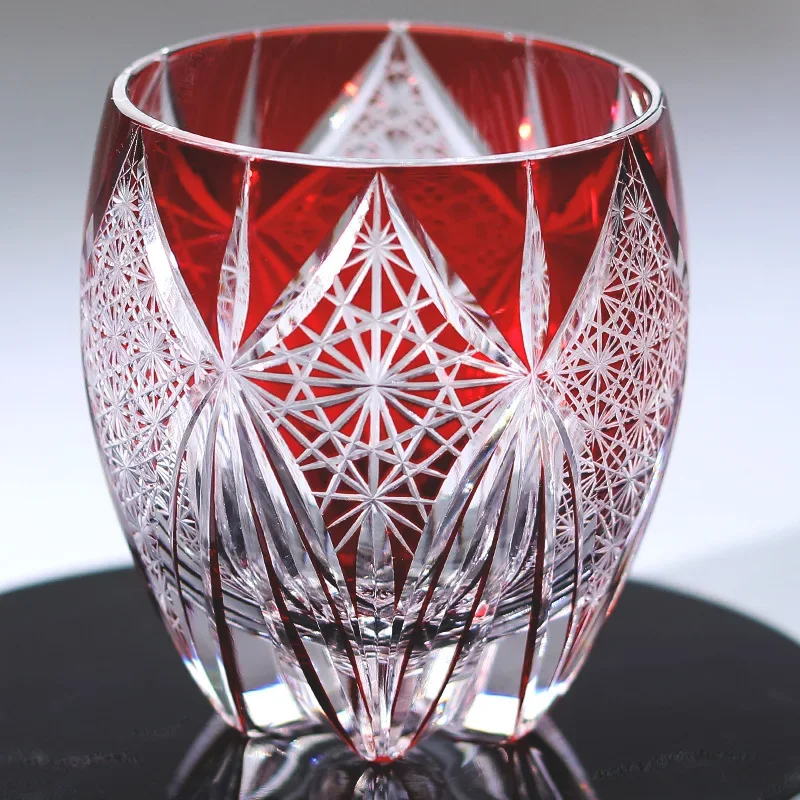 Hand-carved whisky crystal glass foreign wine cup, Locke Pleiades gift box