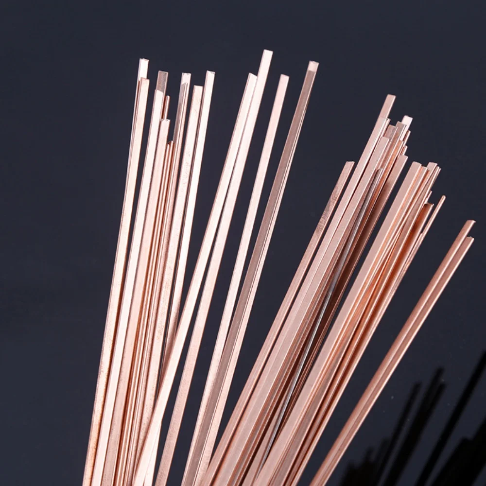 

Phosphor Copper For Brazing Rods 20pcs 25cm Flat Type Electrode for Soldering Copper Alloys and Refrigeration Systems