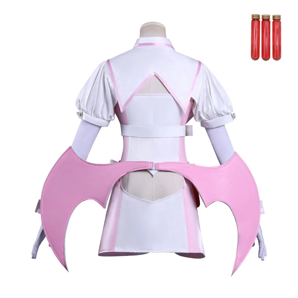 أزياء Muse Dash Nocturne Bloodheir Buro التأثيرية مع أجنحة فساتين تستحق أن يتمثال دور بدلة باروكات الهالوين