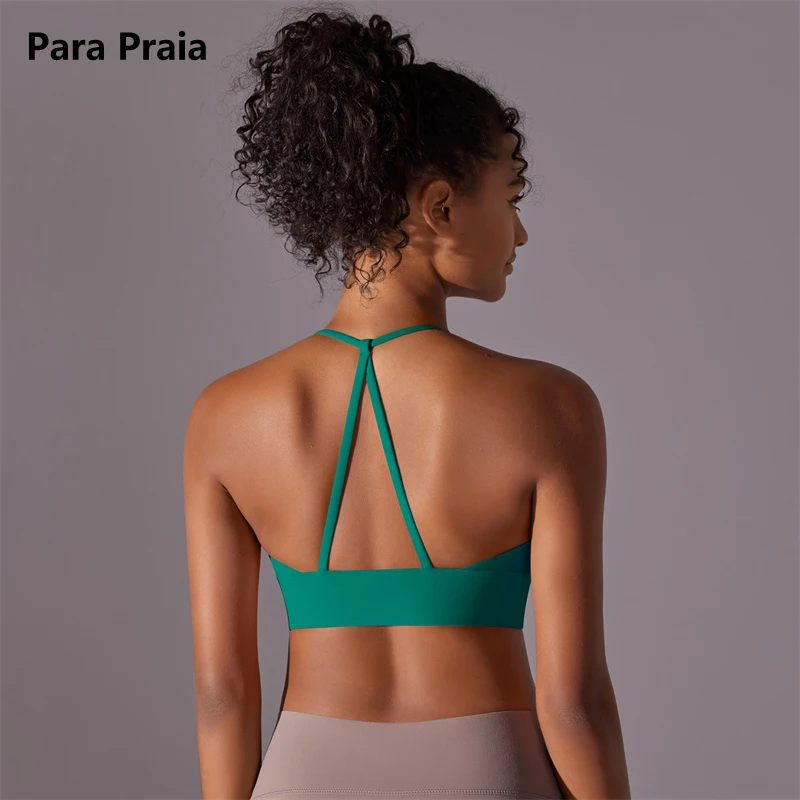 Para Praia-Soutien-gorge de sport respirant pour femme, haut d'entraînement, de yoga, de gym, de course à pied, sous-vêtements, 2024