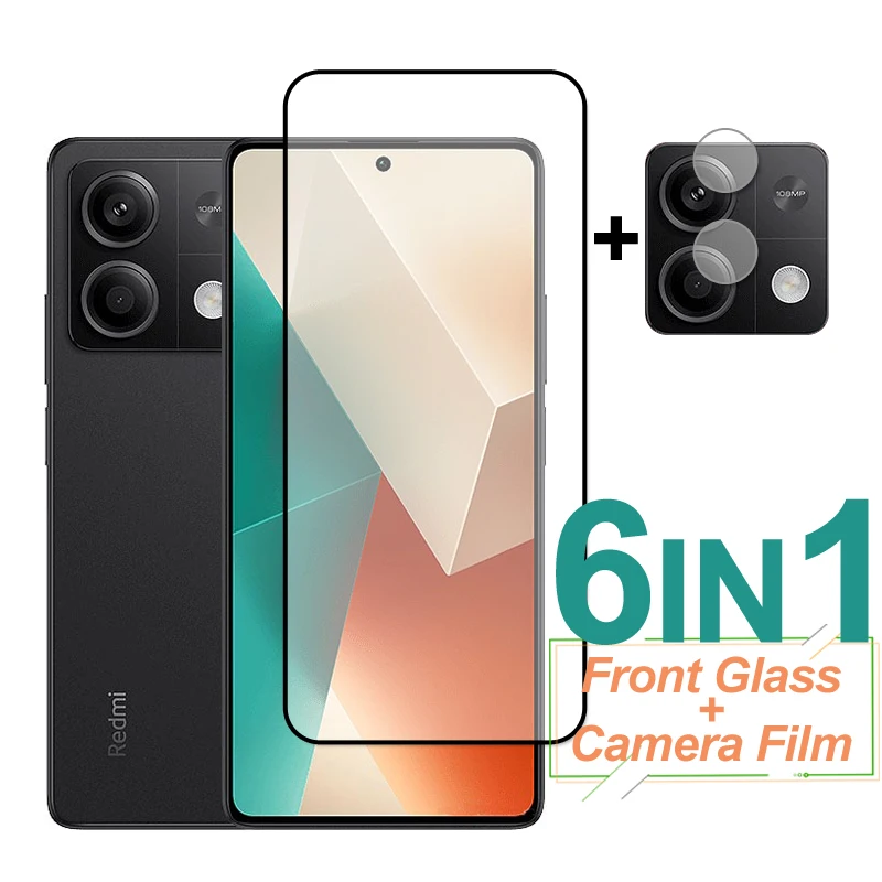 

For Xiaomi Redmi Note 13 Glass Screen Protector Full Cover Tempered Glass Protective Camera Lens Film On Redmi Note 13 Pro 5G