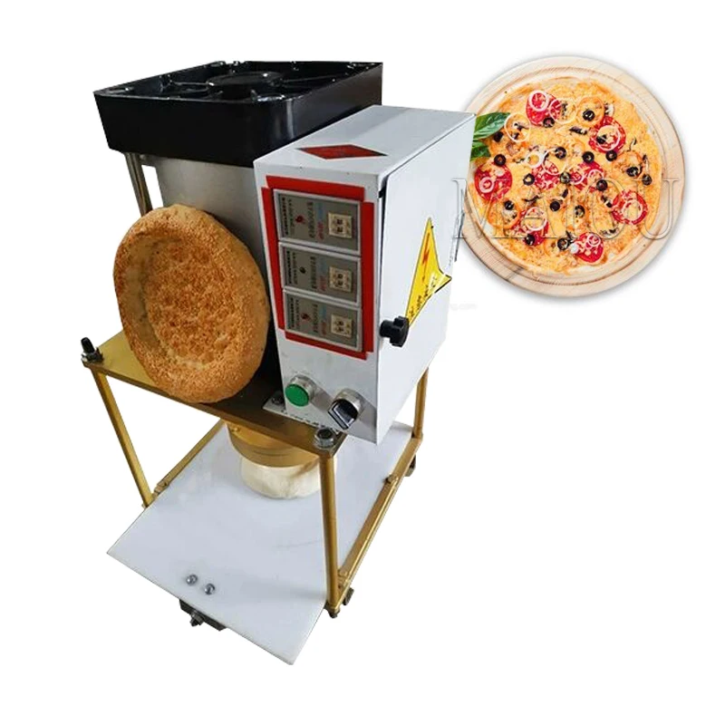 Pneumatic Conveyor Type Pizza Dough Press Machine/Naan Bread Making Pressing Tool Printed Glutinous Rice Cake Forming Equipment