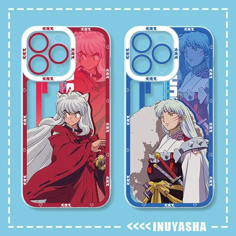 Anime Inuyashas Clear Silicone Case For Samsung Galaxy S24 S23 S22 Ultra S21 S20 FE Note 20 10 Plus A15 A25 A35 A55 Back Cover