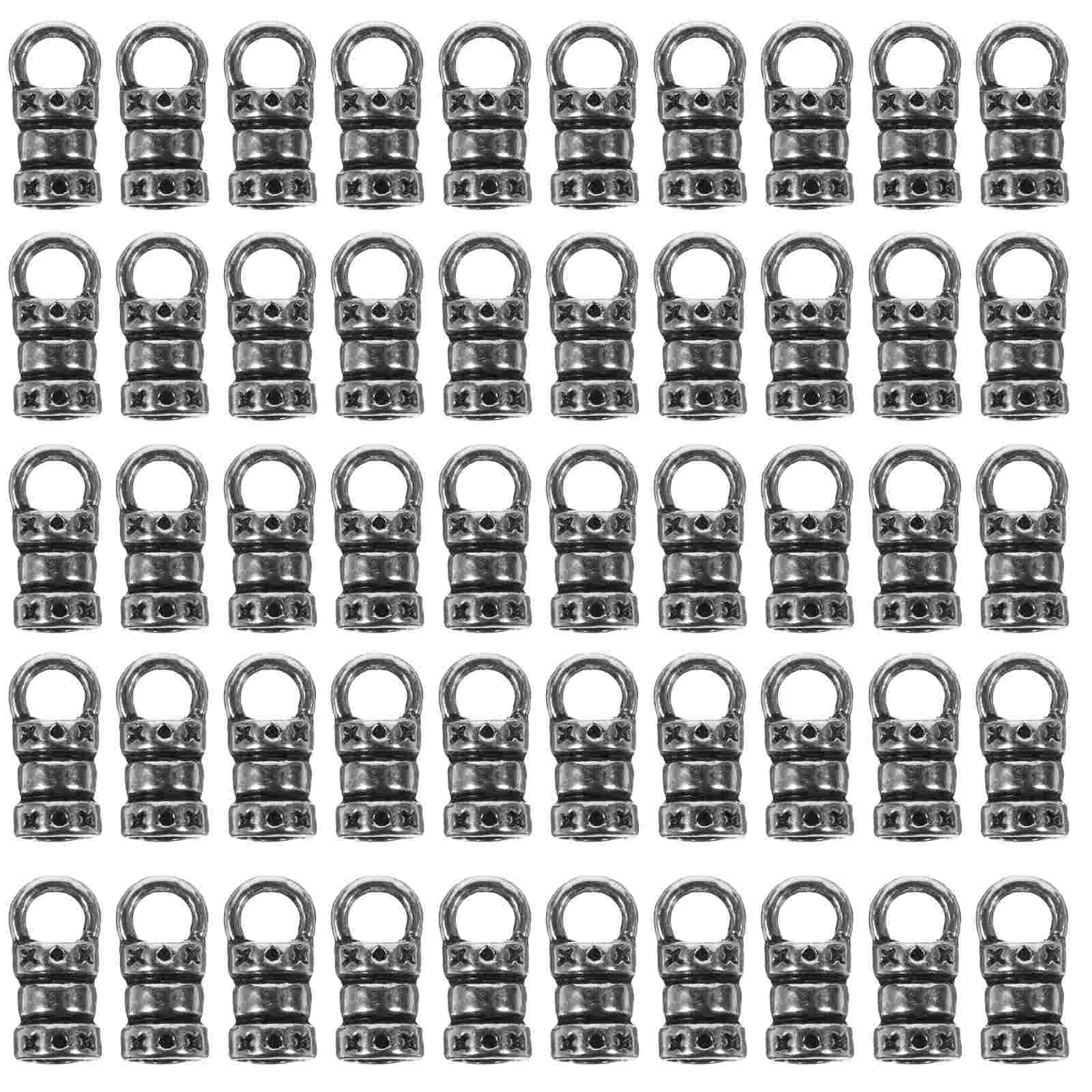 100 PCS Mens Jewellery Alloy Buckle End of Line Cap DIY Jewelry Making Clasp Strap Man