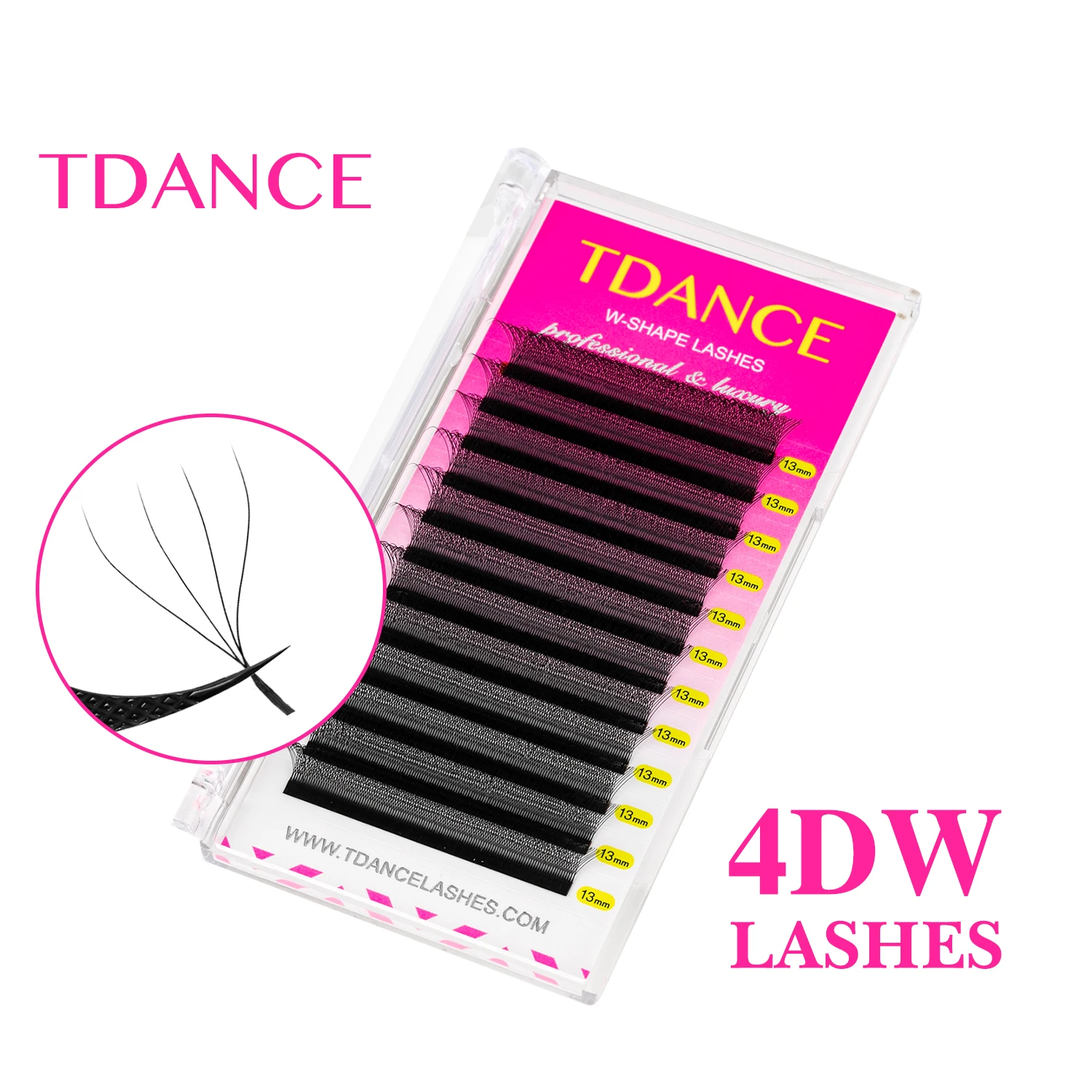 TDANCE 4D W Eyelash Extensions Natural Volume Lashes W Styles Faux Mink False Lashes Premade Fans Soft Eyelashes
