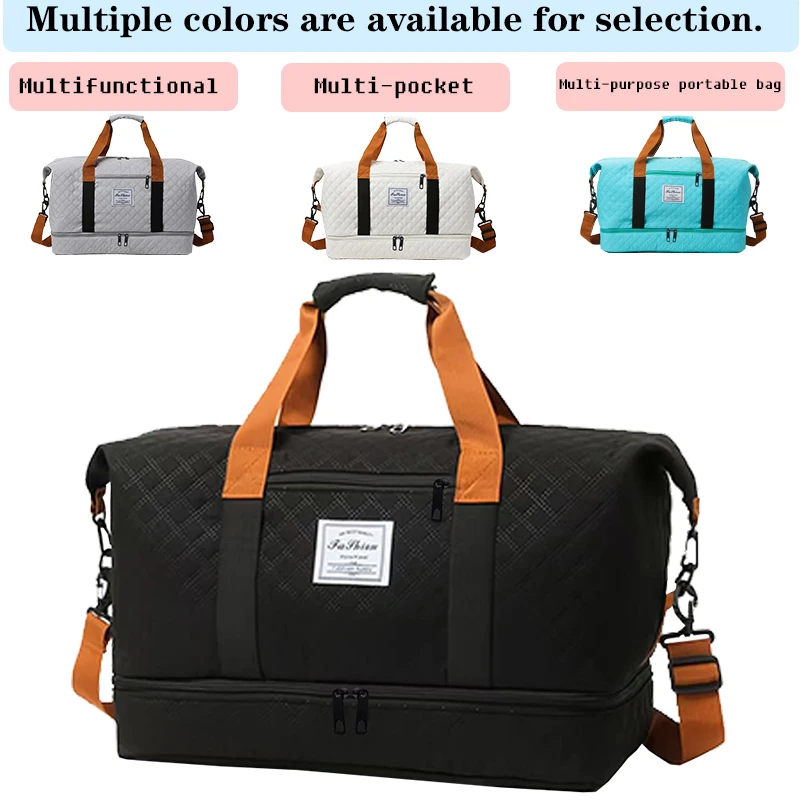 

Многоцветная стеганая спортивная сумка, многофункциональная, с несколькими карманами, для путешествий/тренажерного зала, стильная и практичная