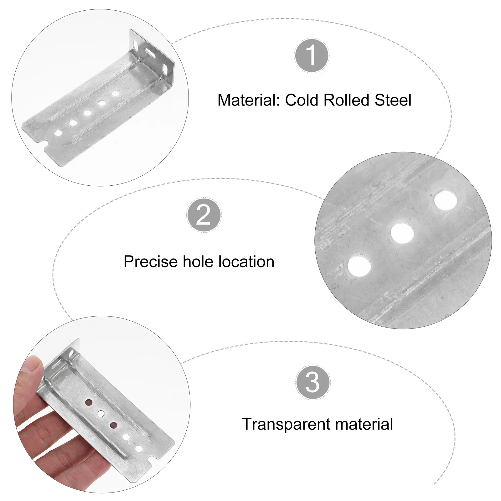 

4Pcs Cabinet Drawer Bracket Accessories Premium Material Long Service Life Easy Installation Keyboard Cabinet Slider Brackets