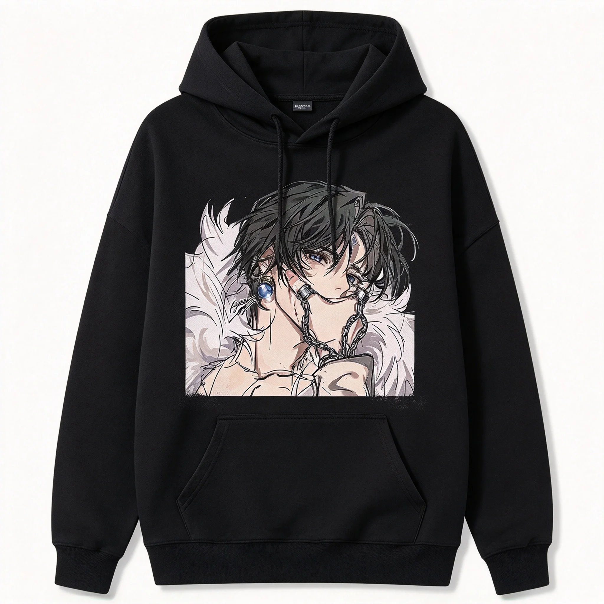 Hunter X Hunter Kurapika Chrollo Anime Graphic Hoodie Unisex Cotton Pullover Sweatshirt Manga Print Casual Streetwear